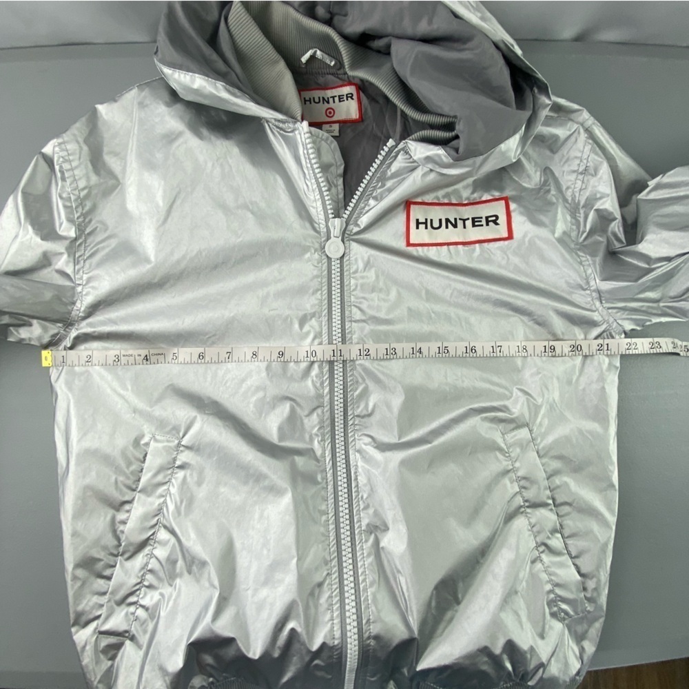 Hunter metallic silver hooded jacket women's size small - Picture 9 of 14